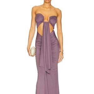 NWT Superdown "Rosy Maxi" Purple Strapless Dress